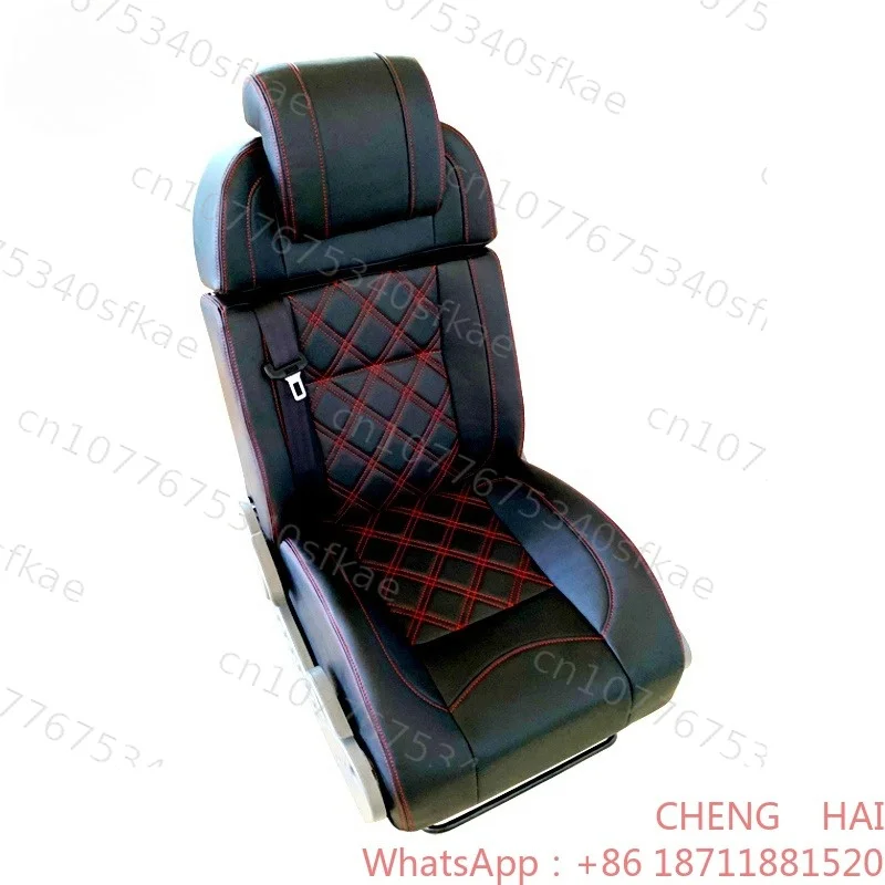 Customized Customized Luxury Car Seat with Foam Sponge Fiber Leather 3-Point Safety Belt Manual Operation for Easy Motorhome Bed