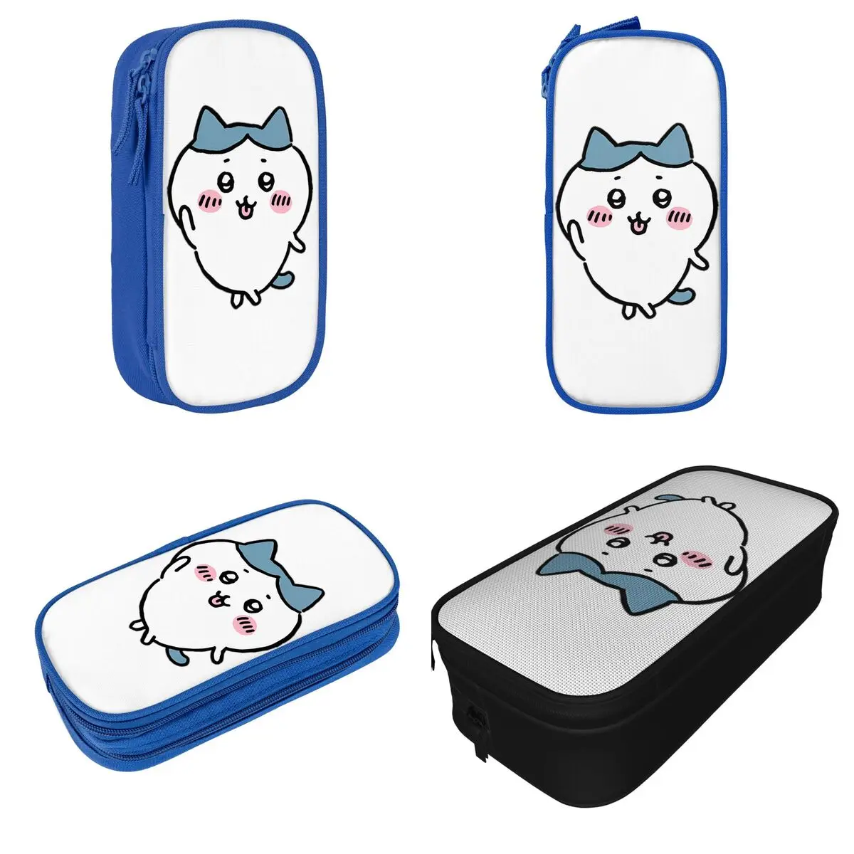 Large-capacity Pen Box Kawaii Chiikawa Cartoon School Japanese Manga Double Layer Pencil Box Girl Make Up Bag Suprise Gift