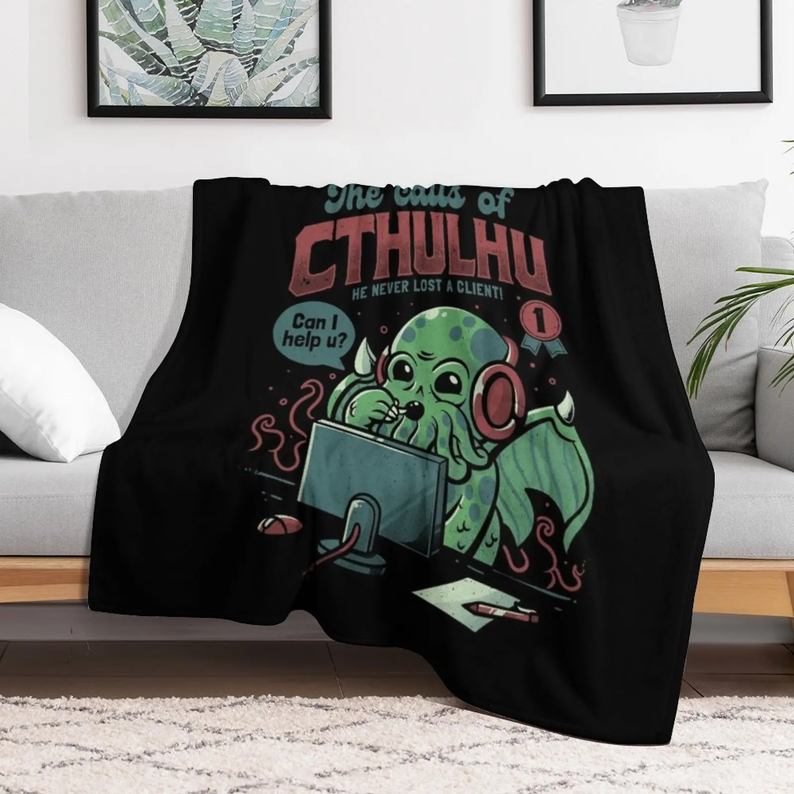 The Calls Of Cthulhu - Funny Horror Monster Gift Throw Blanket Summer Cool Breathable Blanket for Sleeping