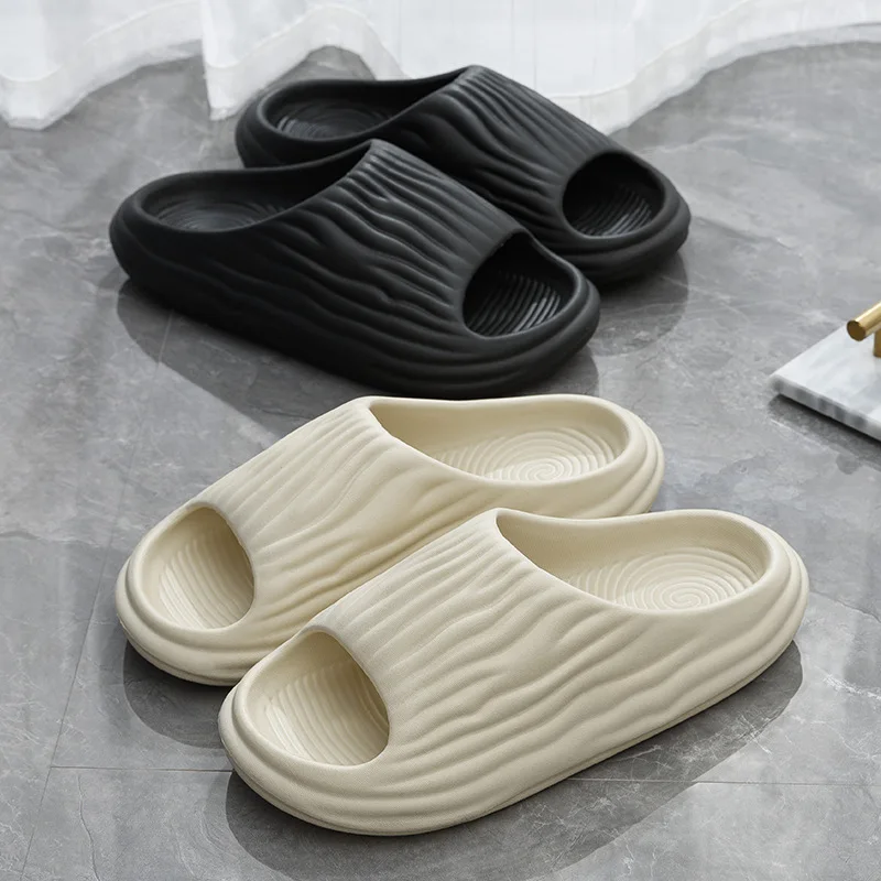 Men Women Soft EVA Thick Sole Slides Summer Fashion Style Beach Sandals Couples Slippers Home Non Slip Bathroom Flip Flops Shoes