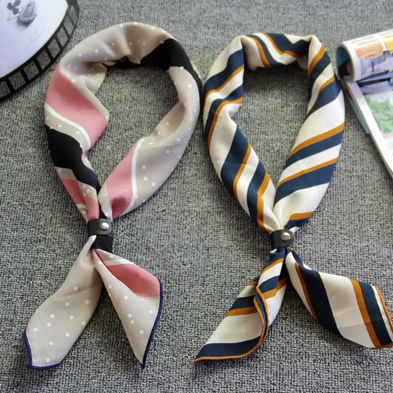

Fashionable Silk Scarf Women's Versatile Decorative Neck Scarf Spring Summer Stylish Korean Style All-Match Shawl Wrap
