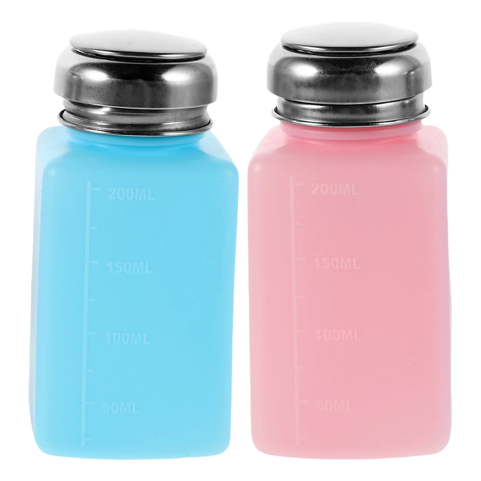 

2Pcs Press Type Anti Static Alcohol Dispenser Bottle 200Ml Refillable Solvent Pump Container Lab Wash Bottles Push Down Liquid