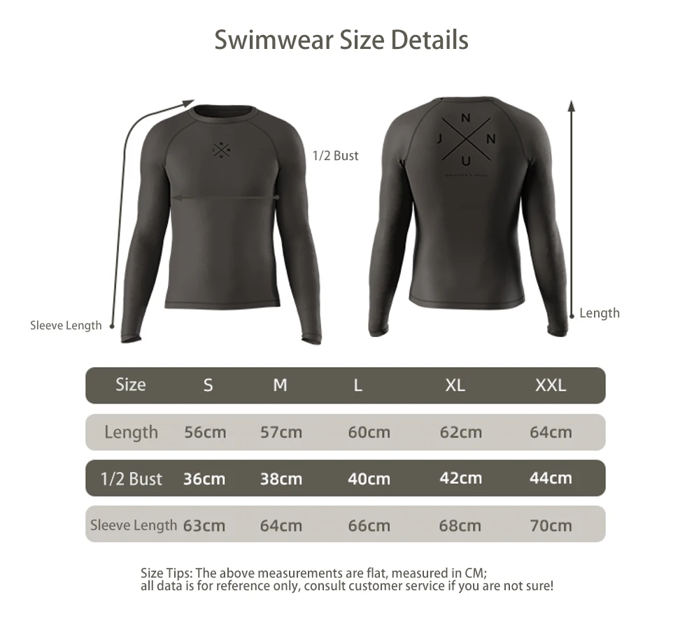 Nu-June Men's Rash Guards Surfing Diving Suit Long Sleeve UPF50 Swimwear Swimsuit Men Rashguard Surf Shirts Compression Pant Set