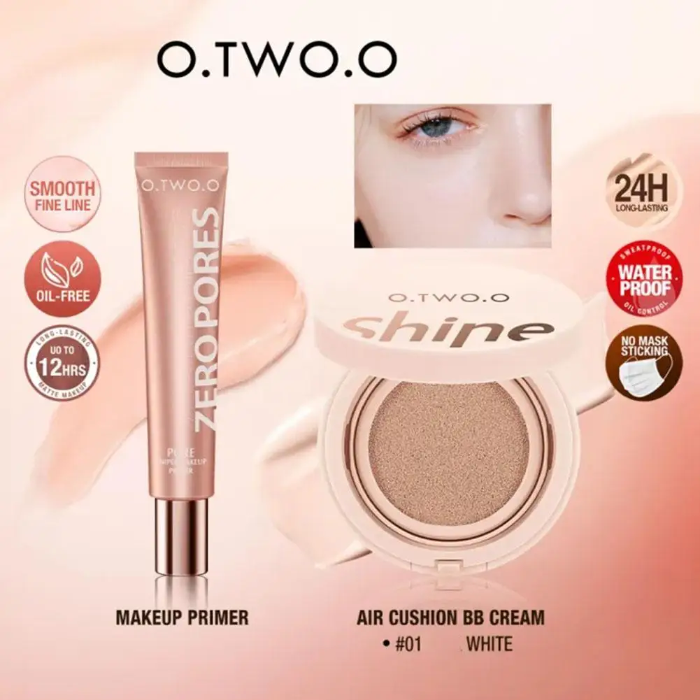 O.TW O.O-Ensemble de base de maquillage pour le visage, coussin BB crème, apprêt, cosmétiques, soins de la peau, 20g, 2 pièces