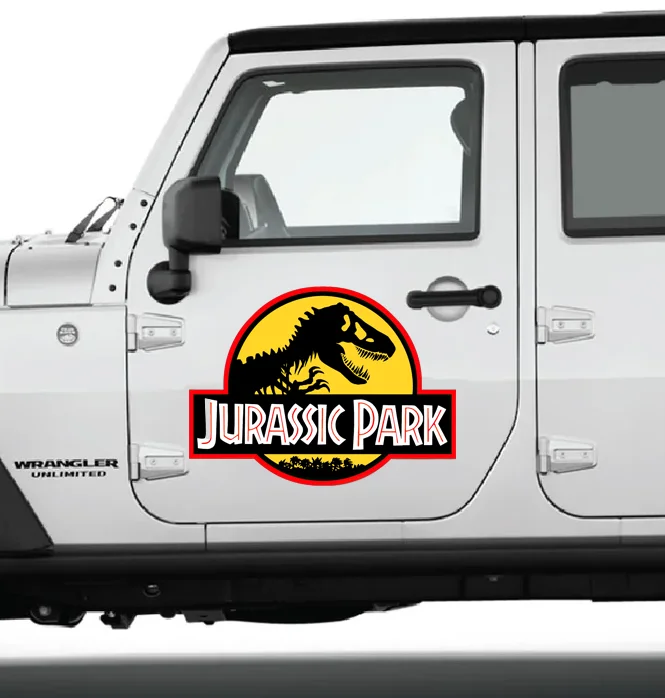 Colorful Jurassic Park Car Sticker Mug Guitar Laptop Camper Motocross Skateboard Phone Suitcase Decal