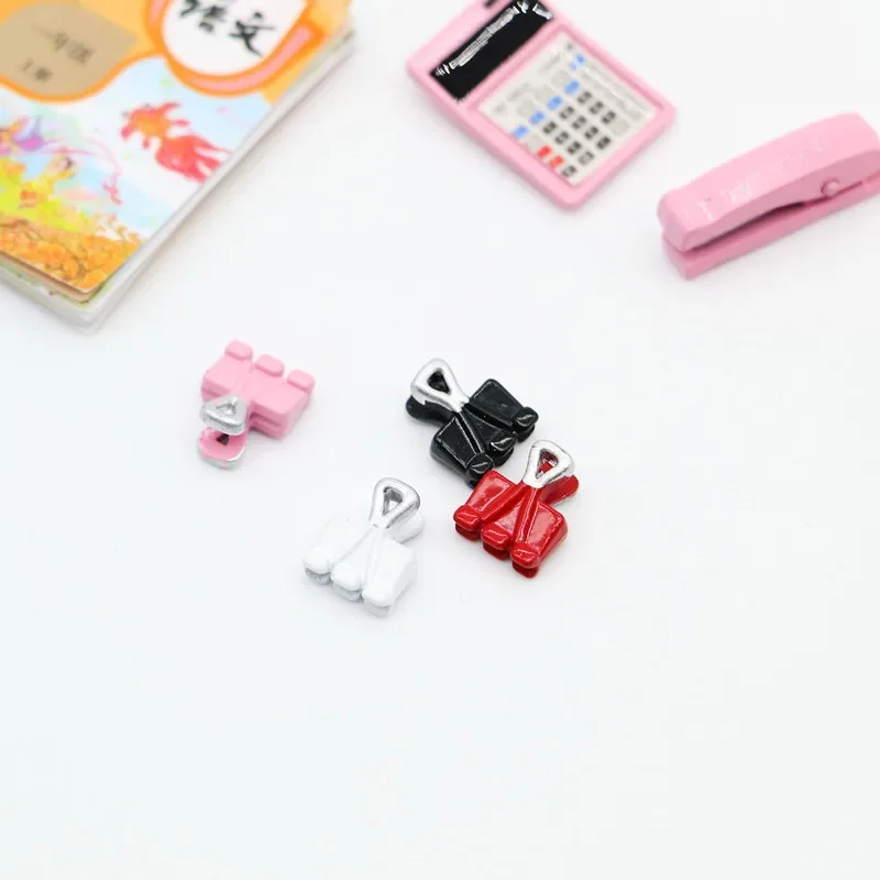 Dollhouse Mini Calculator Stapler Clip Replica 1:12 1:6 Miniatures Classroom Pocket Dollhouse Models Doll Accessories Home Decor