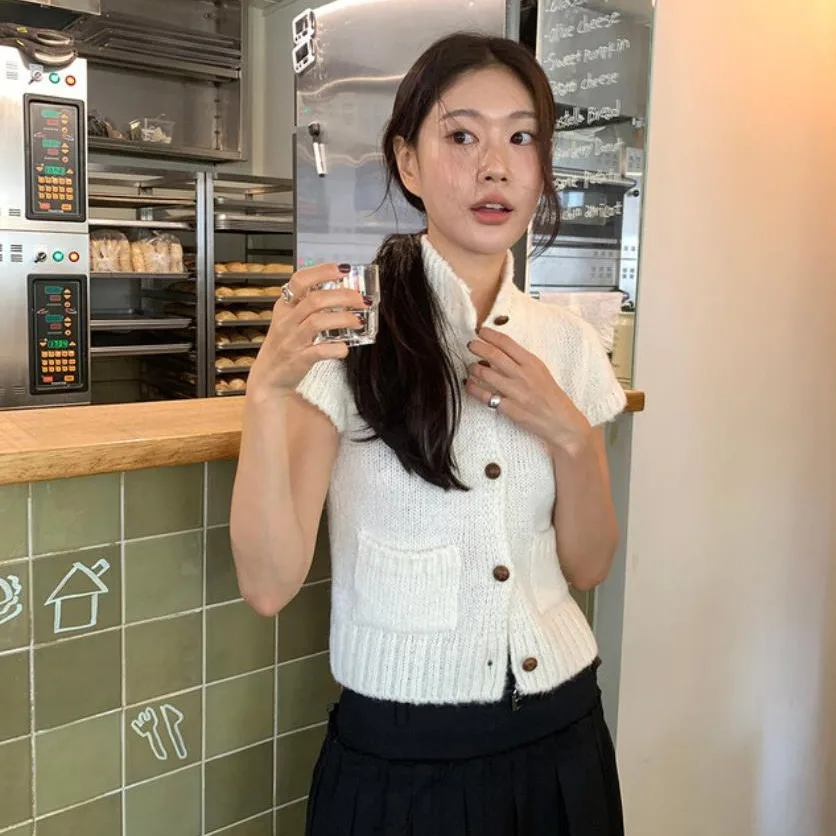 أنيقة محبوك ort Sve سترة معطف المرأة عالية الياقة طبقات تصميم الشتاء Faion الكورية Sle ملابس داخلية عادية Oute...