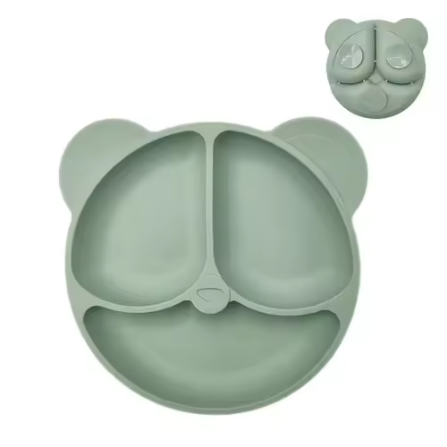 Baby Safe Silicone Dining Plate Suction Cartoon Children Dishes Feeding Toddler Training Tableware Retro Kids Smile Face Bowl - Image 10