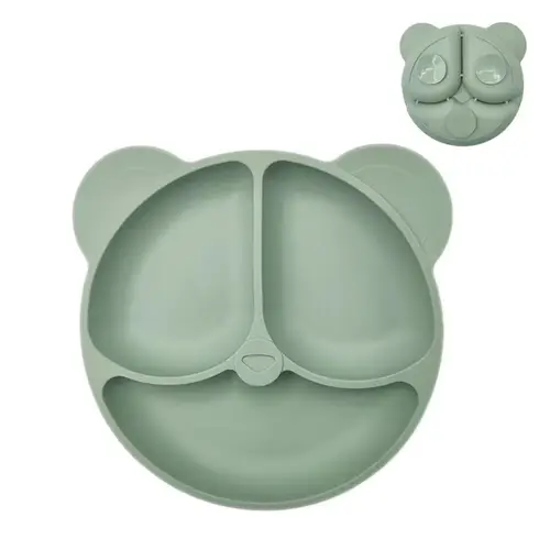 Baby Safe Silicone Dining Plate Suction Cartoon Children Dishes Feeding Toddler Training Tableware Retro Kids Smile Face Bowl - Image 10