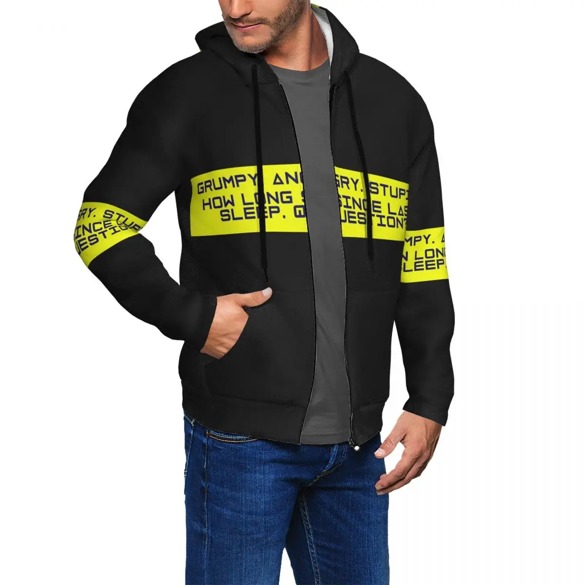 Movie Project Hail Mary How Long Since Last Sleep Question Zipper Hoodies Autumn Winter Men Women Sweatshirts Long Sleeve Tops