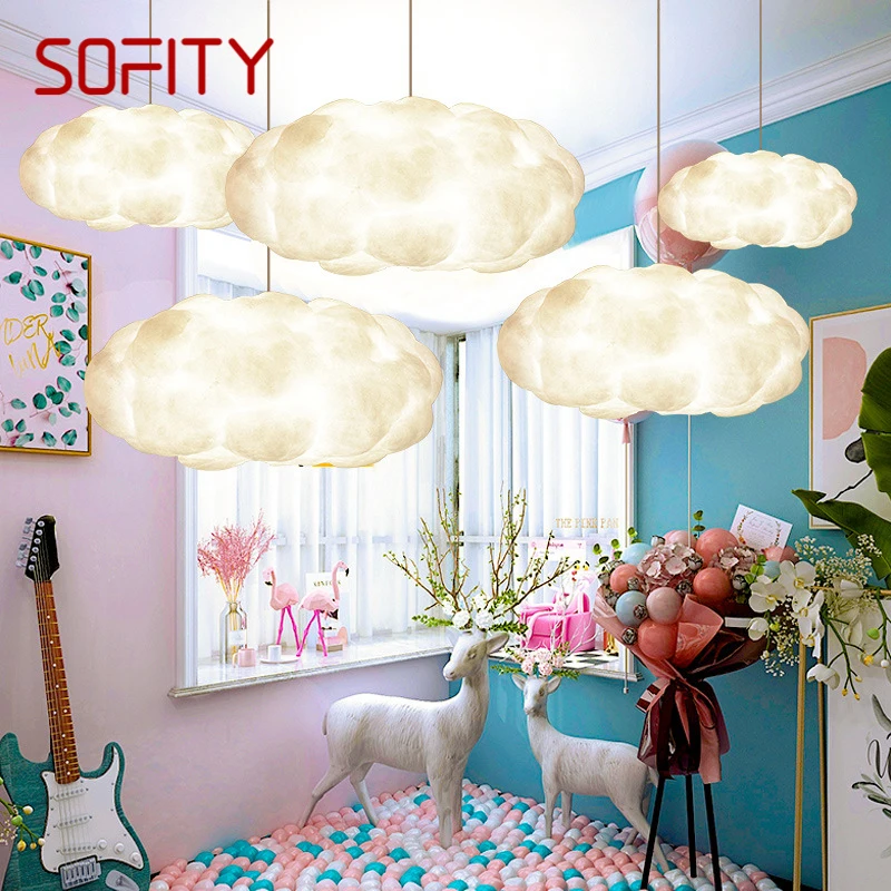 Softity oggetti di scena per matrimoni lampadari a forma di nuvola bianca centro commerciale luci Decorative a soffitto illuminazione dell'area di benvenuto per matrimoni