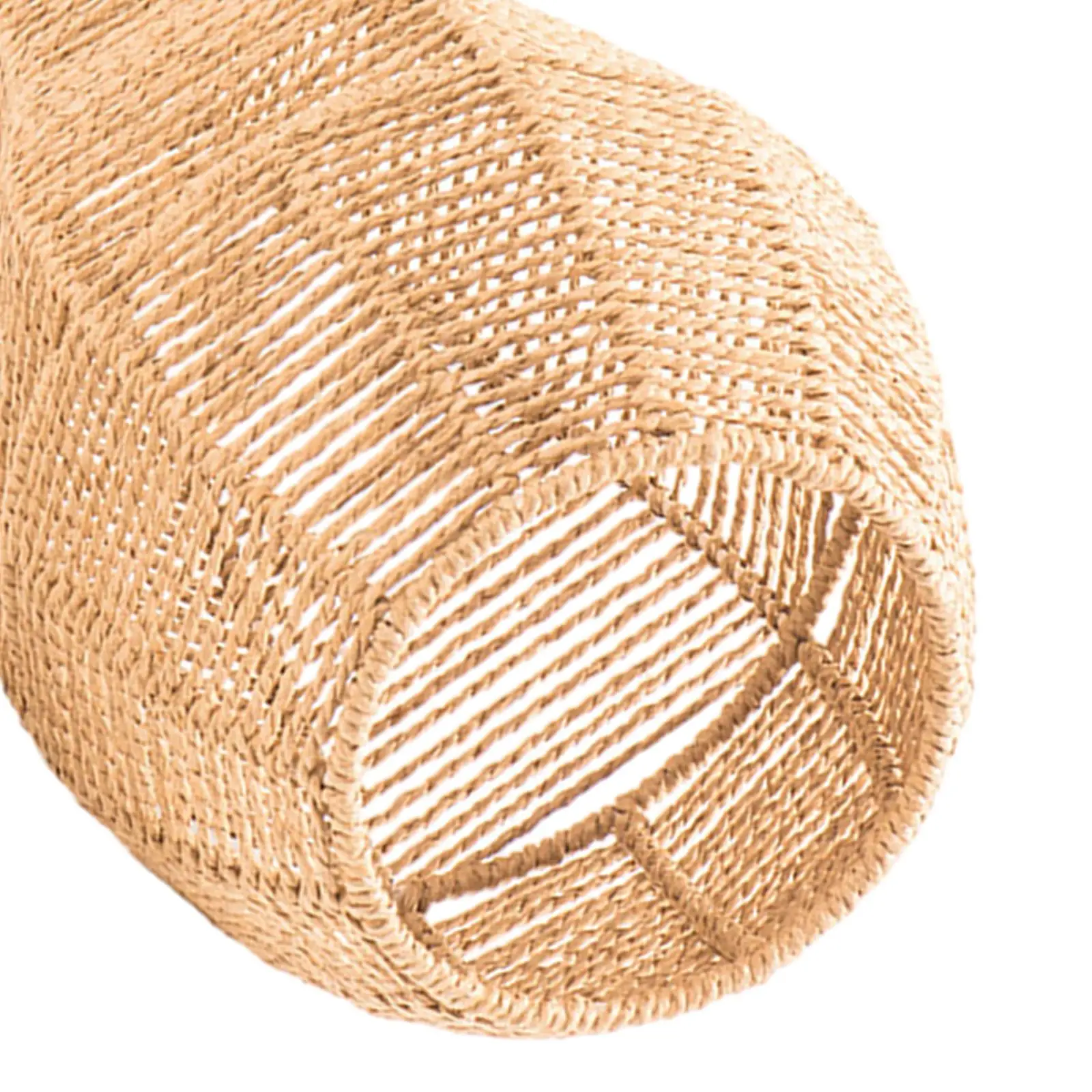 Paper Rope Lampshade, Handwoven Lamp Shade, Boho Chandelier Lamp Shade, Bulb Guard Boho Lampshade for Kitchen Decor