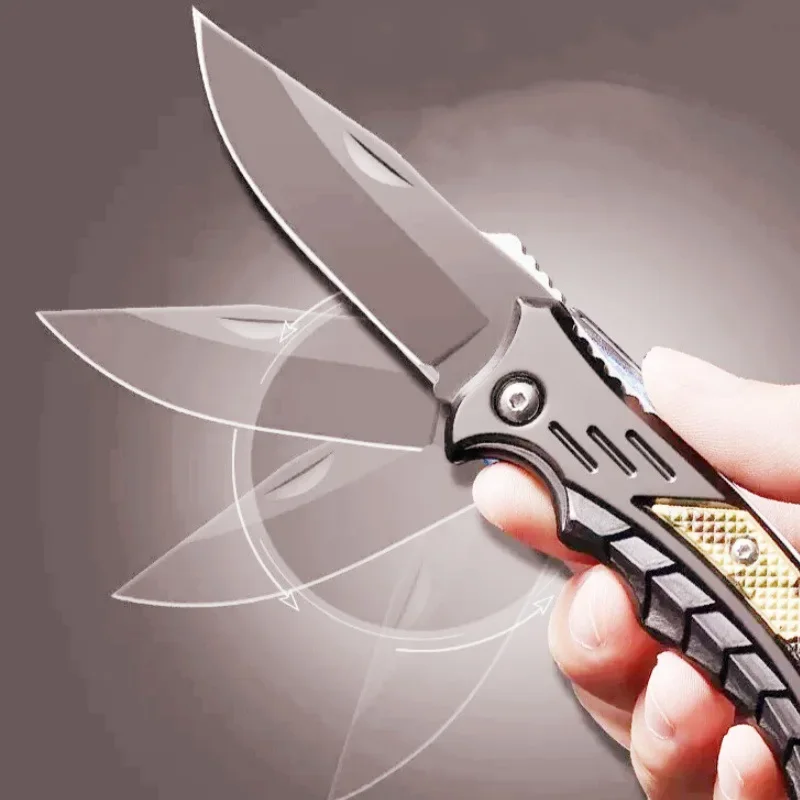 2024 New Outdoor Mini Pocket Knife, EDC Portable Camping Knife, Exquisite and Compact Stainless Steel Rescue Tool Knife