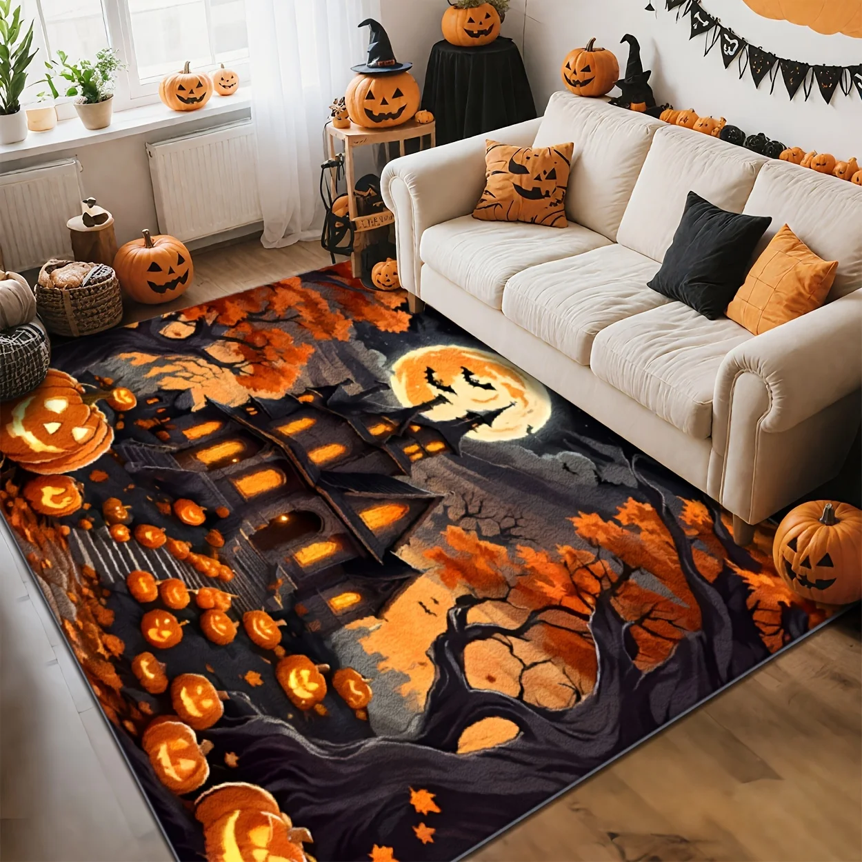 Commercial Printing House - Tapis rectangulaire d'Halloween sur le thème