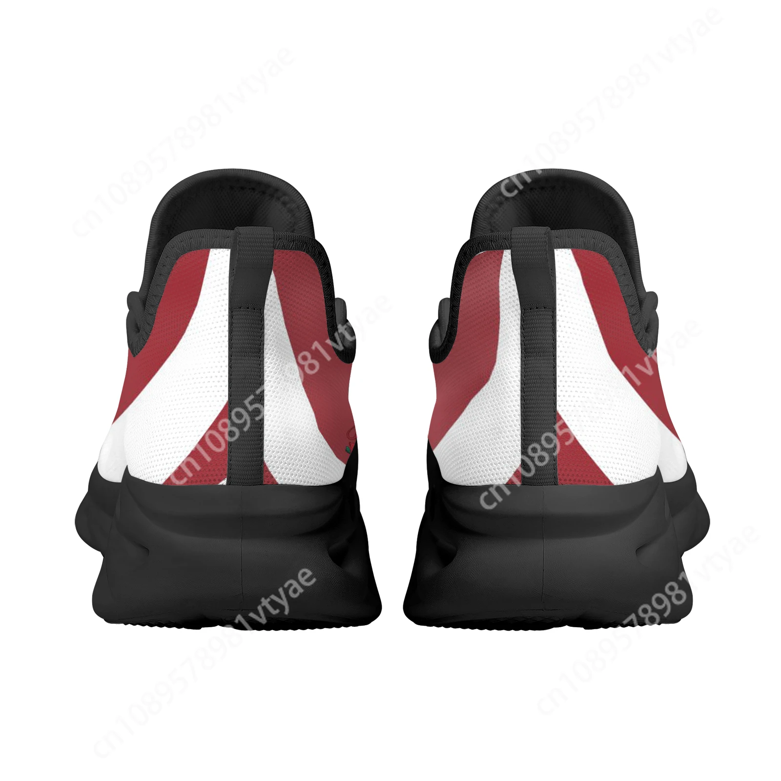 Zapatos Deportivos ligeros a prueba de golpes para exteriores, zapatillas de suela gruesa con diseño de Bandera de País de Arabia, color rojo y blanco, hechos a medida