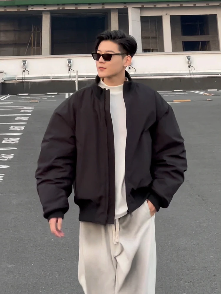 

Мужская зимняя куртка-бомбер Thiened American Sle Flight Jaet из хлопка с воротником-стойкой, утепленная полиэстером