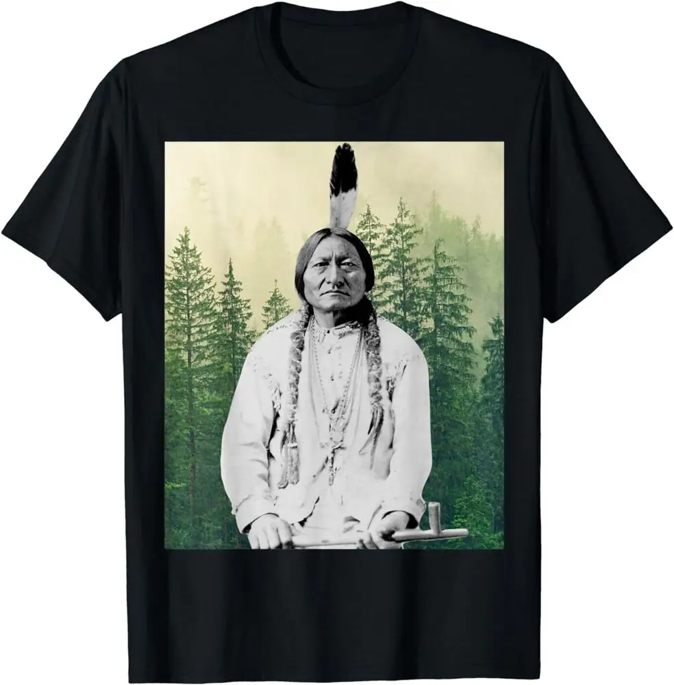 Sitting Bull Indian Chief Tee T-Shirt Graphic For Men Clothing Women Short Sleeve Tees Y2K Tops New Arrival Unisex Summer