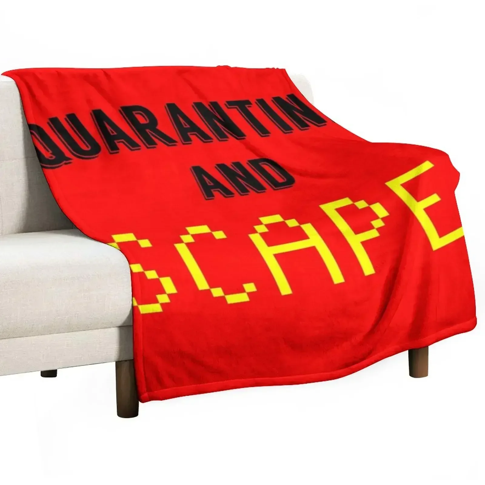 Quarantine And Scape Throw Blanket bed plaid Blankets For Sofas Cute funny gift Bed linens Bed Blankets