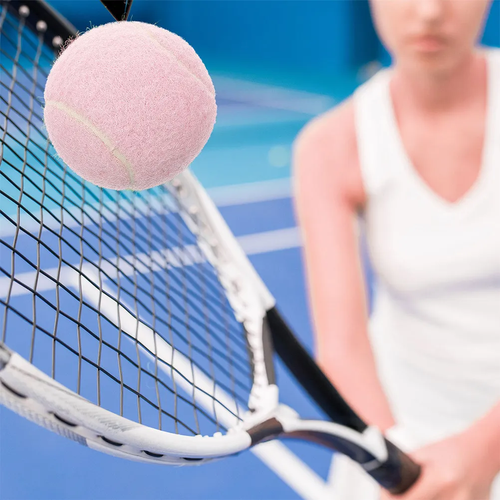 

4Pcs Tennis Balls Beginner Female Rubber Training Practice Soft Lightweight Indoor Outdoor High Visibility Playground Tennis