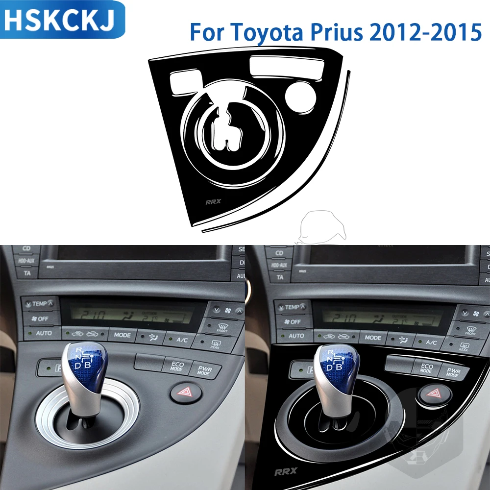 For Toyota Prius 2012 2013 2014 2015 Accessories Car Black Plastic Interior Gear Set Panel Trim Sticker Decoration