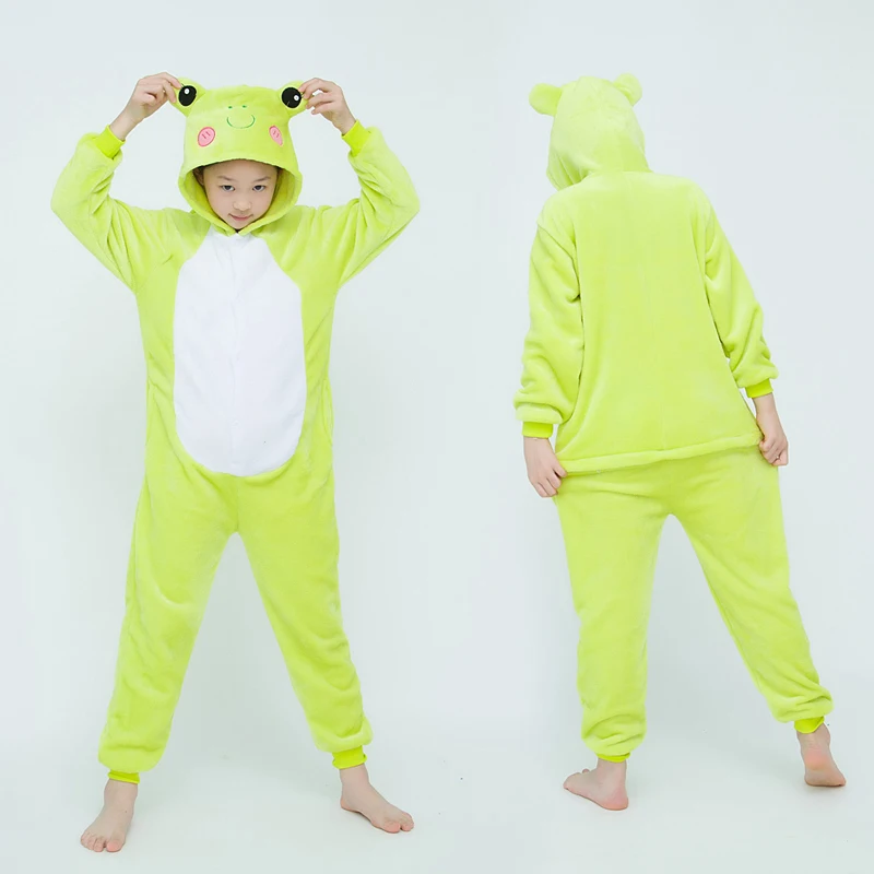 Unicorn Anime Cosplay Costumes Kids Frog Animal Cartoon Jumpsuit for Children Halloween Christmas Girls Boys Pajamas Onesies