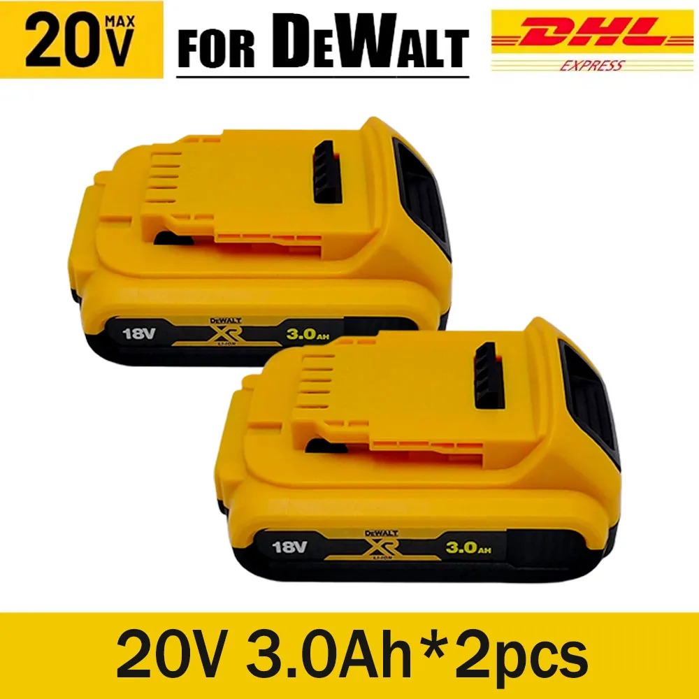 

100% Оригинальный аккумулятор DeWALT 20V 3Ah MAX FlexVolt для электроинструментов DCB606 DCB205 DCB206 DCB209 DCB182 с зарядным устройством