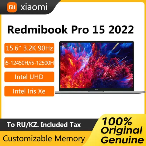 2022 Xiaomi RedmiBook Pro 15 Laptop 15.6 Inch 3.2K 90Hz Display Netbook i5-12450H 16GB 512GB Intel UHD Graphics Notebook laptop