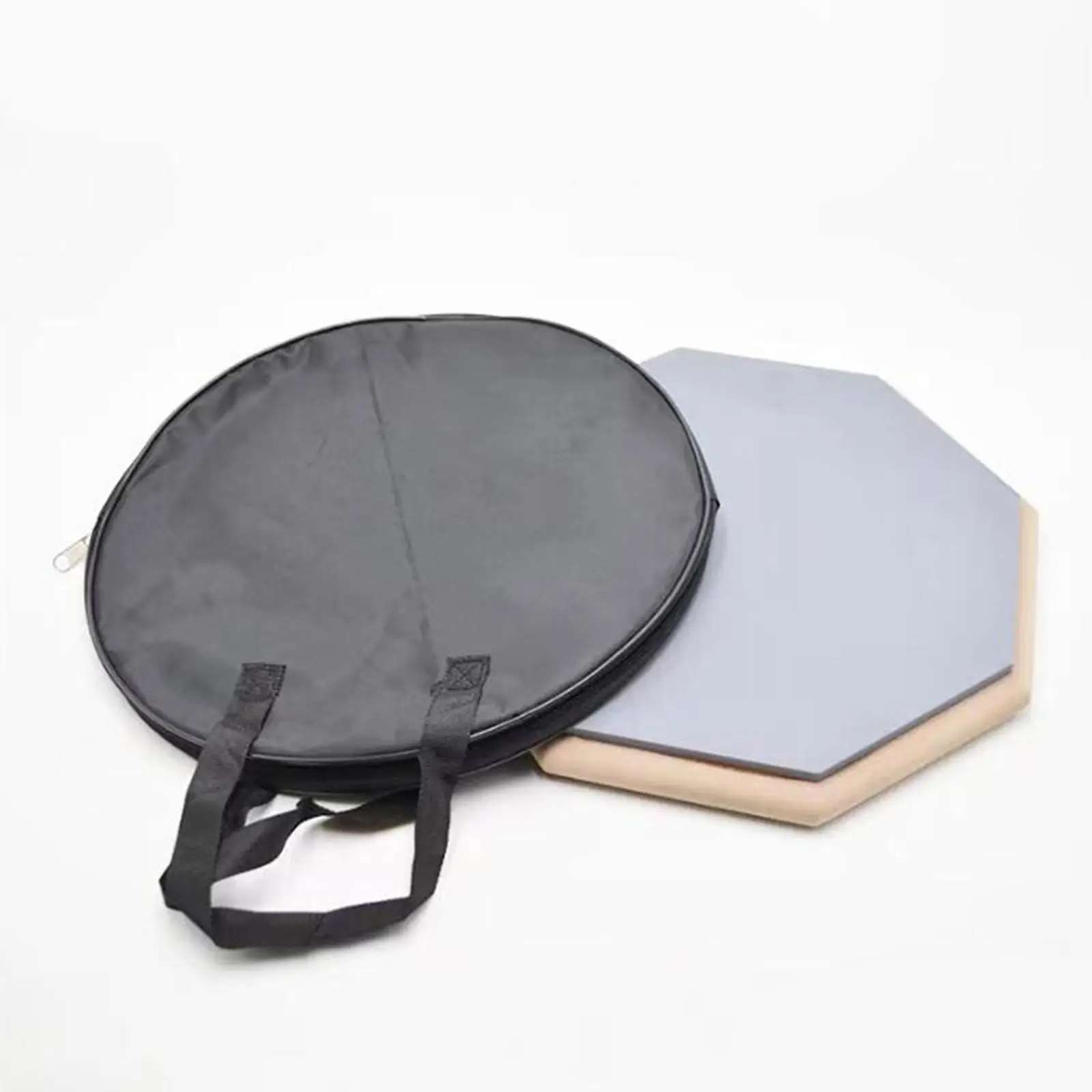 Durable Dumb Drum Practice Pad Bag Portable Storage with Zipper for Drum Set Accessories