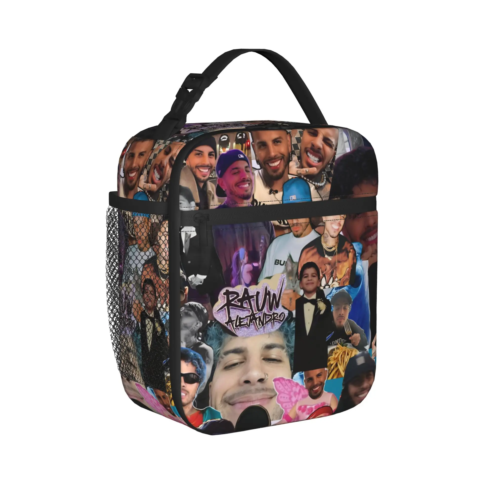 Rauw Alejandro Singer Rapper Thermal Insulated Lunch Bags for School  Portable Food Bags Men Women Cooler Thermal Lunch Boxes