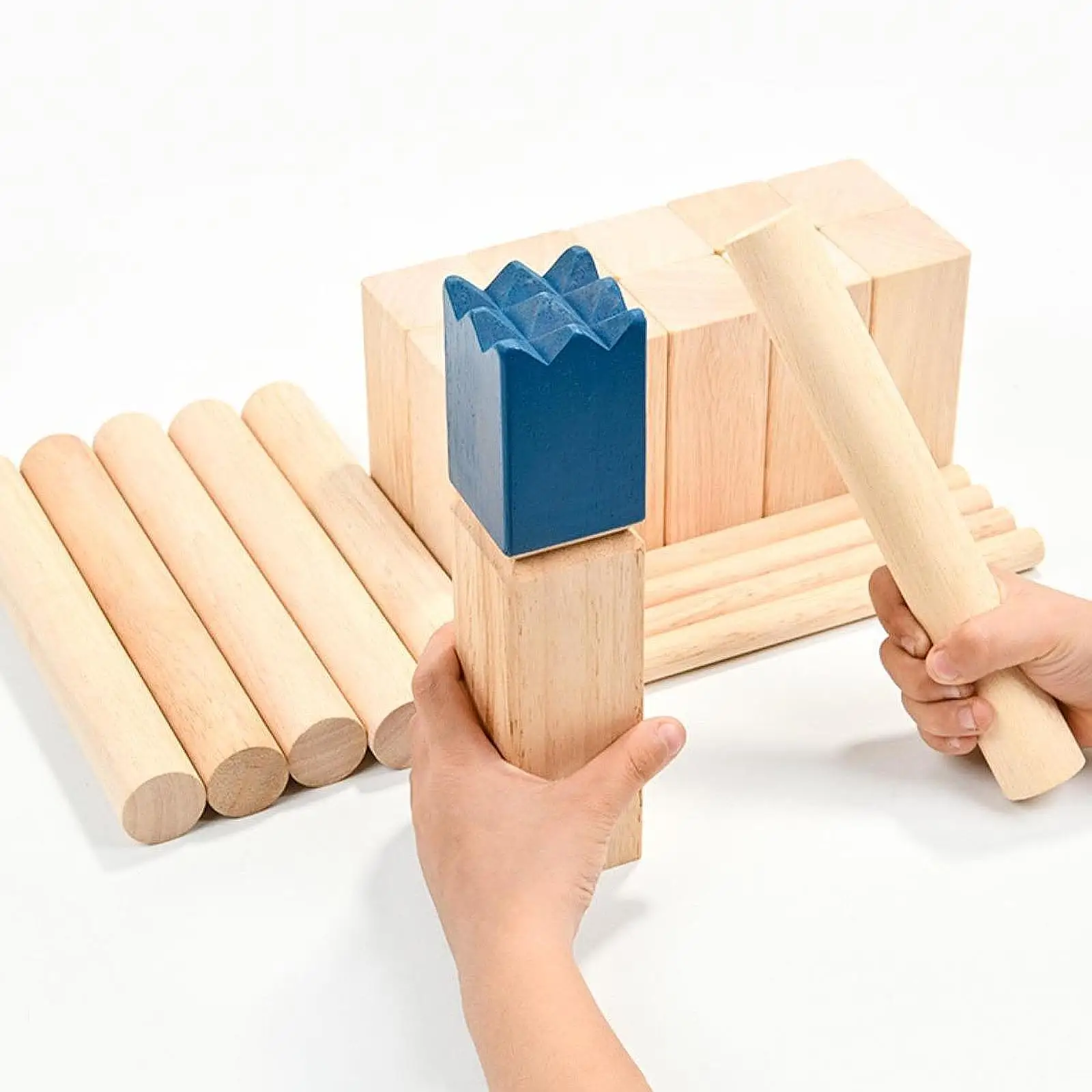 

Игровой набор Kubb на заднем дворе, интерактивный игровой набор с деревянными блоками