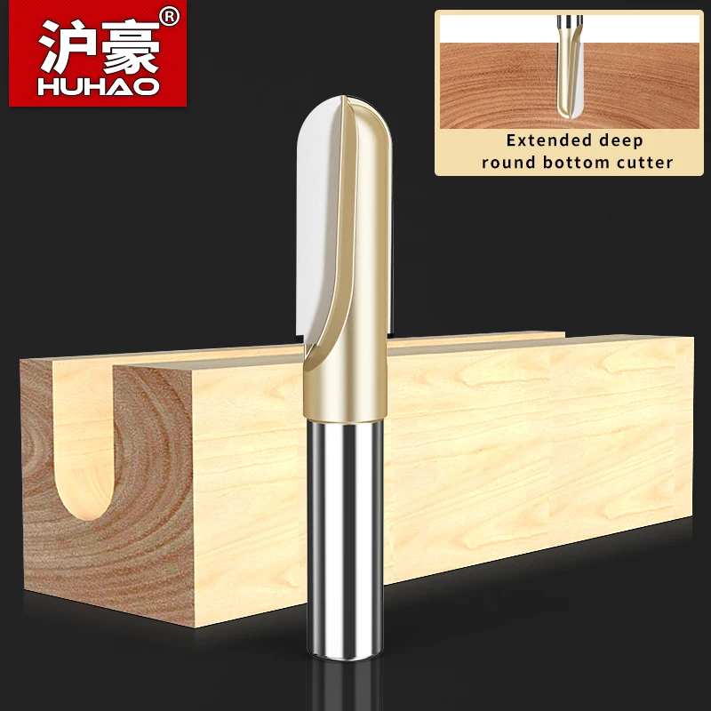 HUHAO Round nose router bits12.7mm Shank CNC Woodworking Tools Tungsten Round Nose Milling Cutter for Wood