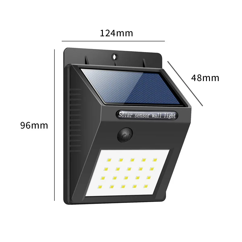 Solar LED wall lamp human body induction home outdoor lighting waterproof lighting courtyard garden park villa street light