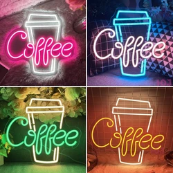 Coffee Neon Light Led Signs Cafe Restaurant Rest Room Decor Wall Art Neon Sign Led Lights USB Coffee Shop Light Up Sign Bar Club