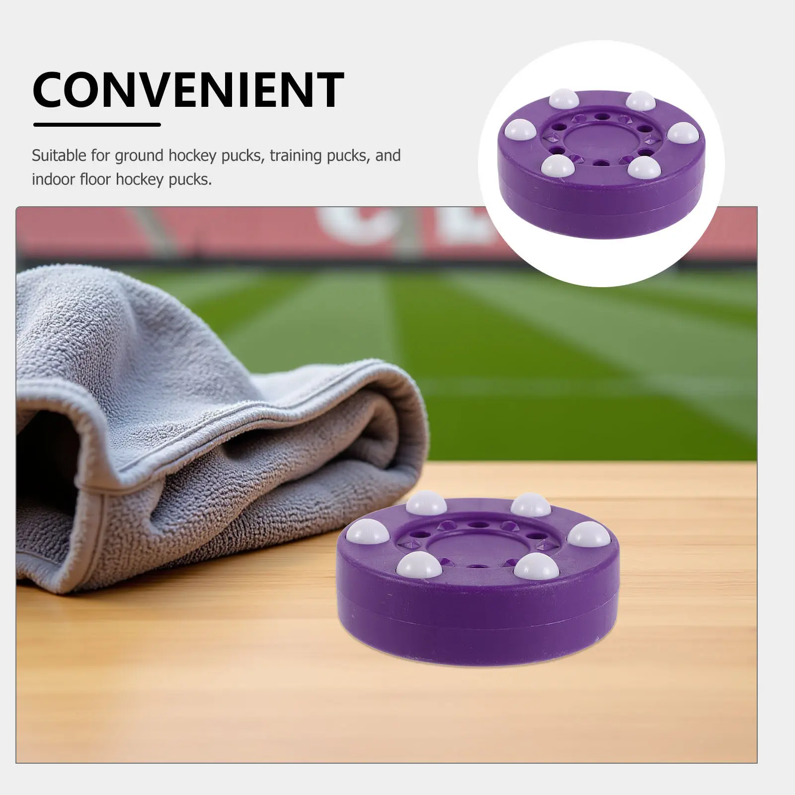 Purple Roller Hockey Puck 3 Inch Plastic 6 Beads Perfect for Inline Hockey Training Street Roller Puck Road Indoor Practice