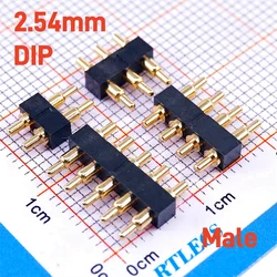 5 Pcs Male Spring-Loaded 7.0MM Pogo Pin Header Female Connectors 2.54mm Grid 2 3 4 5 6 7 8 10 Positions Through Hole Single Row