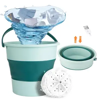 USB 회전 터빈 휴대용 미니 세탁기, RV 여행 홈 캠핑용 속옷 세탁기, USB 전원, 10 L 