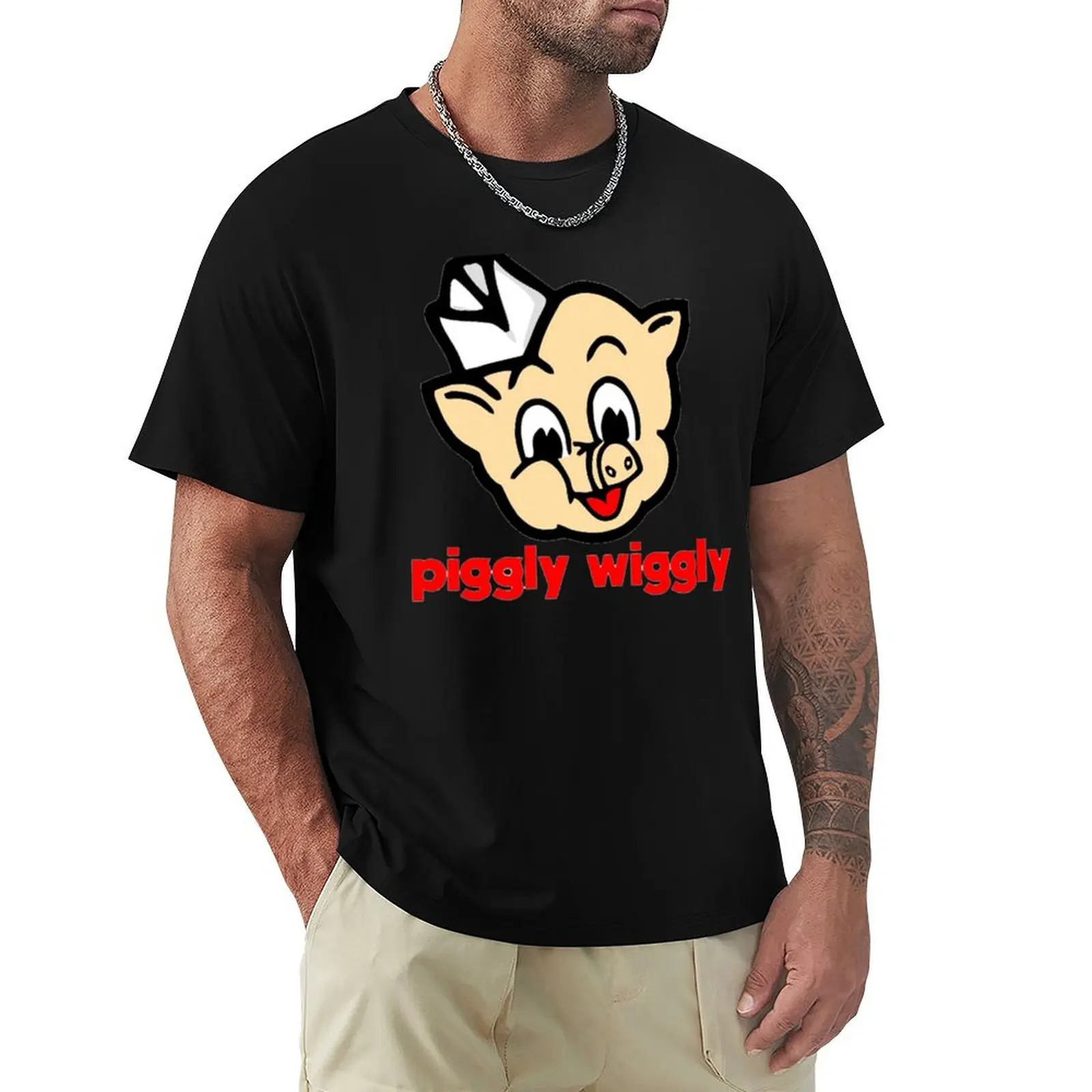 Piggly Wiggly Gift Halloween Day, Thanksgiving, Christmas Day T-Shirt Water Resistant Casual T-Shirt