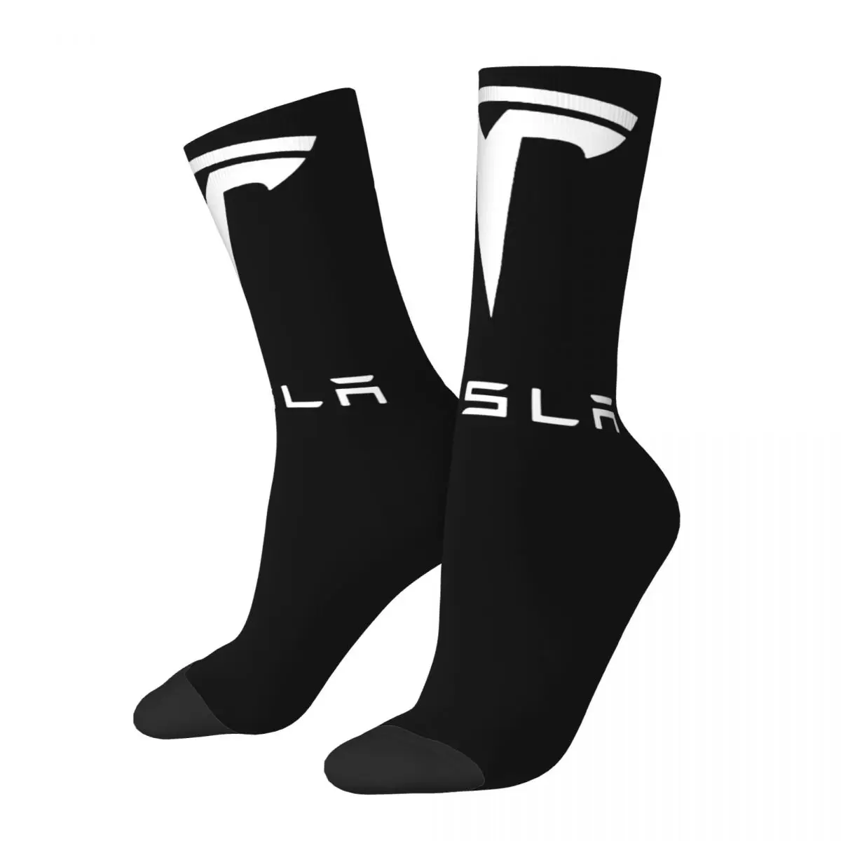 Tesla Red Logo Men Women Socks,Windproof Beautiful printing Suitable for all seasons Dressing Gifts