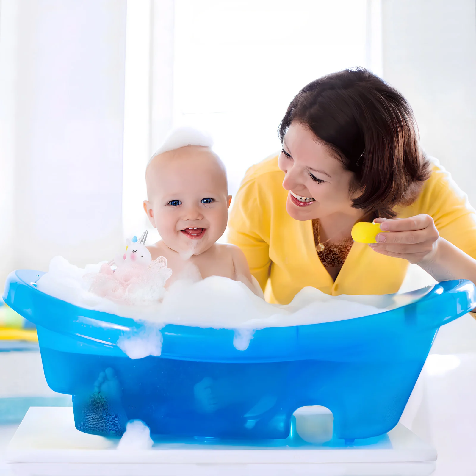 

2 pcs Unicorn Loofah Kids Bath Sponge For Girls Exfoliating Shower Scrubber Body Loofah Travel Bath Ball Foam Cleansing Fun