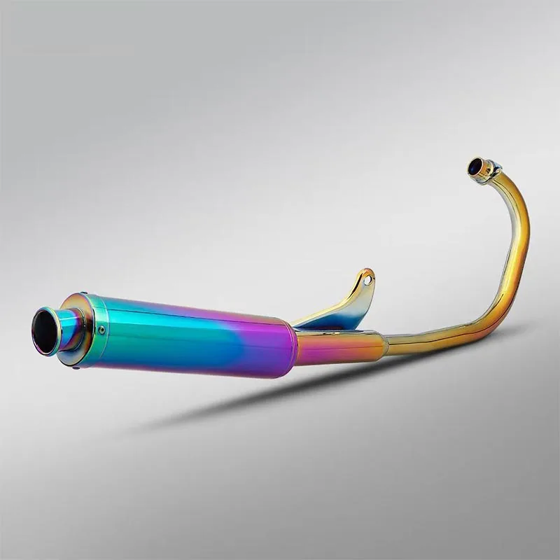 

Комплект для переоборудования выхлопной системы CG125: полная выхлопная система из нержавеющей стали, раздельные передняя и задняя секции, радужное покрытие