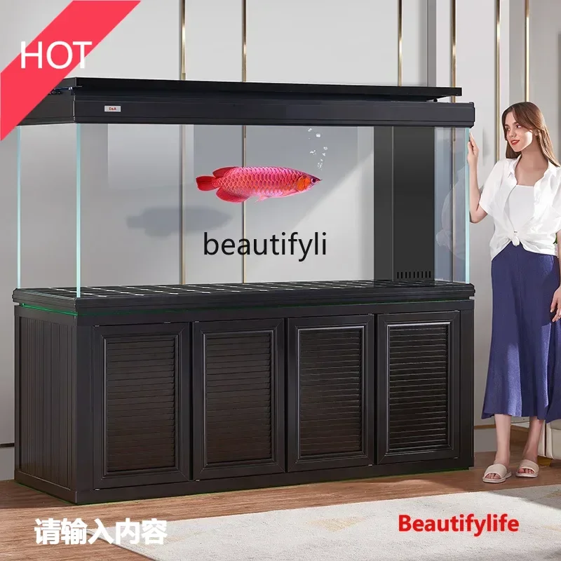 

6239 Professional-grade large arowana tank, office automatic water replenishment bottom filter smart aquarium, with ambient ligh