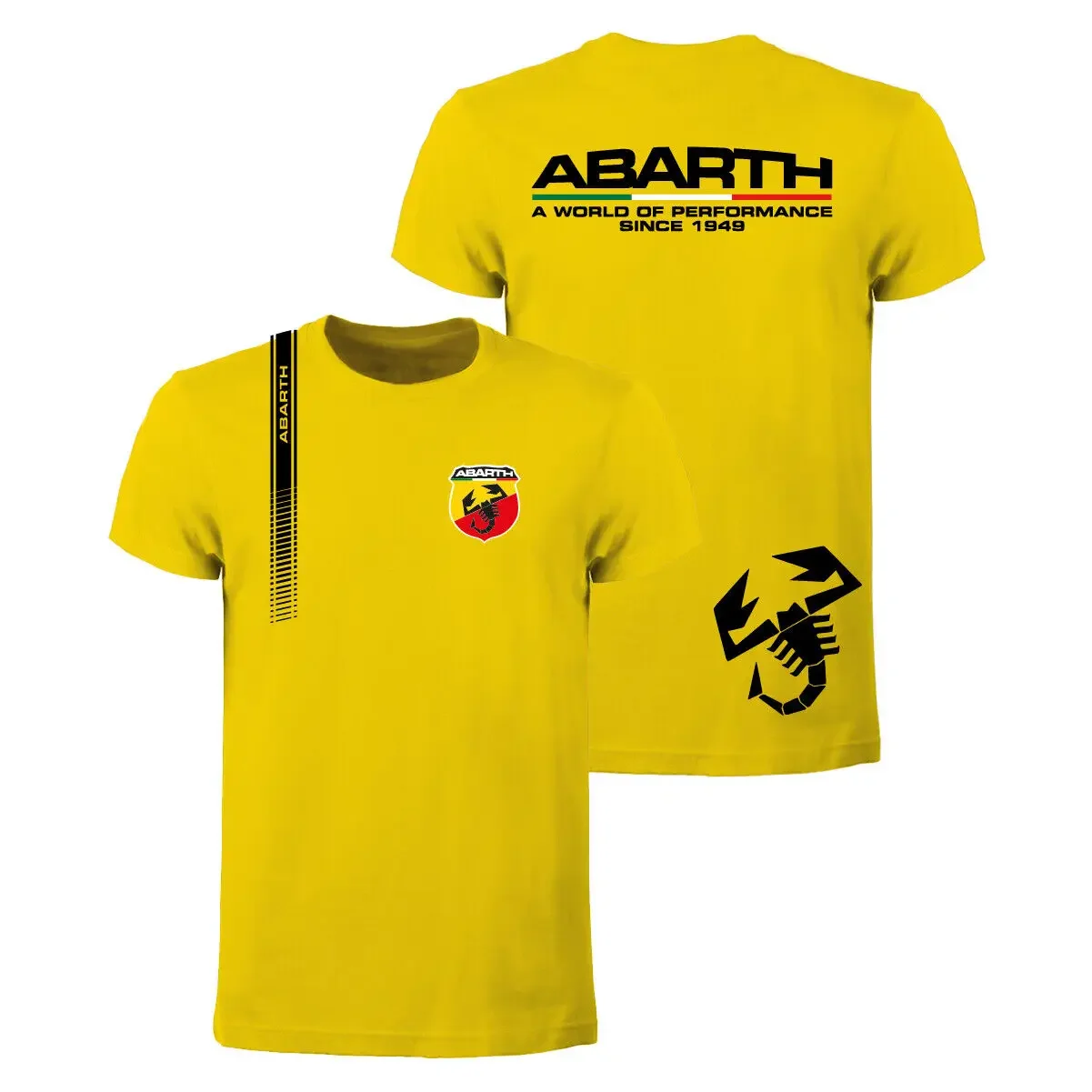 Summer Men‘s Kids Outdoor Racing Breathable Sportwear ABARTH Jersey Man Mesh Round Neck T-shirt Male Casual Short Sleeve Tops T