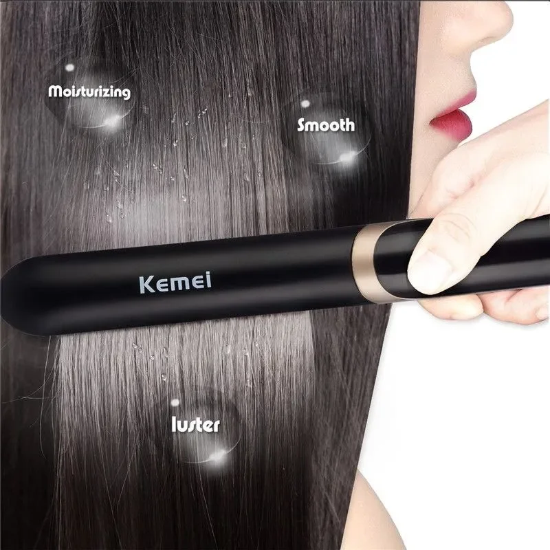 Flat Iron Hair Straightening  Professional  Negative Ion Electric Splint Hair Straightener  Curling Straightening Irons