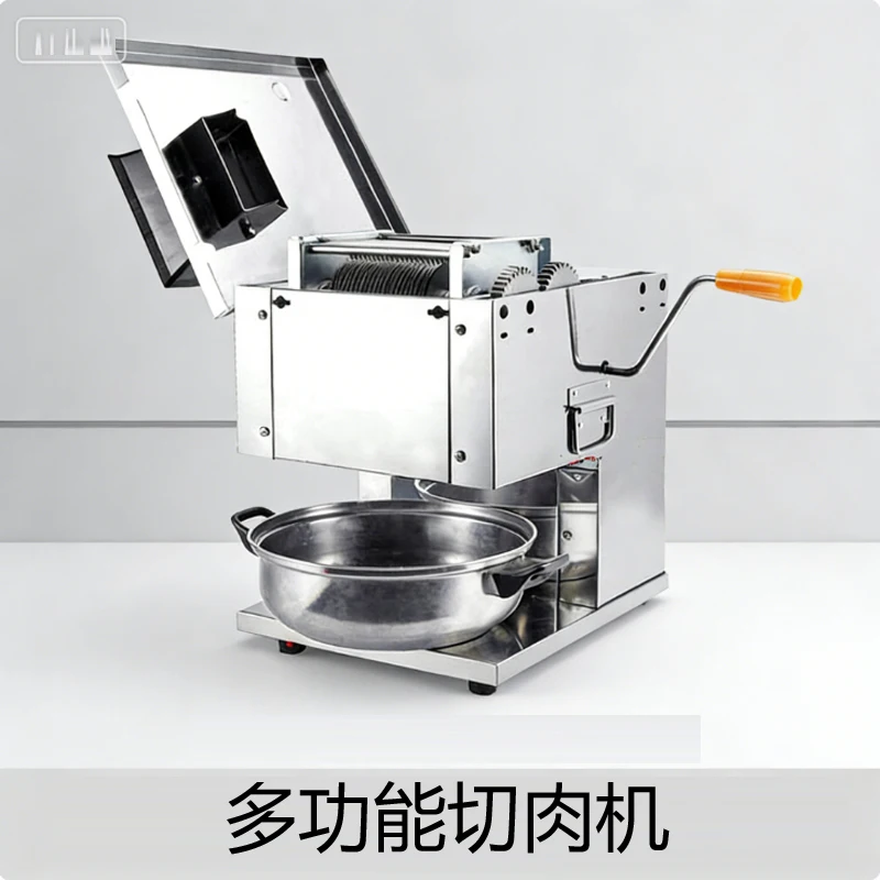 

Настольная автоматическая машина для нарезки: быстрая электрическая коммерческая мясорезка и овощерезка из нержавеющей стали