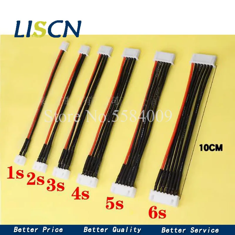 2S 3S 4S 5S 6S 22AWG Балансировочный кабель для зарядки Удлинитель питания 10/20/30/50 см для радиоуправляемых дронов Перезаряжаемая батарея Lipo B6DIY Toy