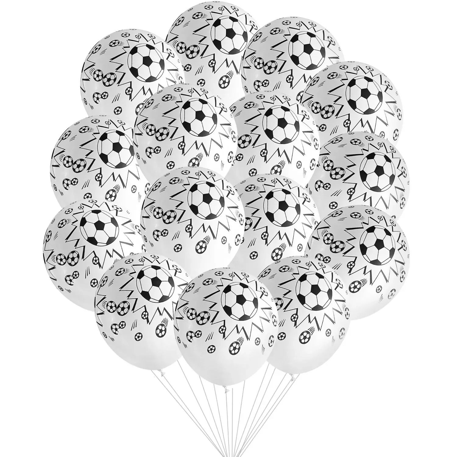 

Soccer Theme Party Decor, Kick Soccer Print, Latex Balloon Set, Sports Boy, Birthday, Football Events, Layout Supplies, 15Pcs