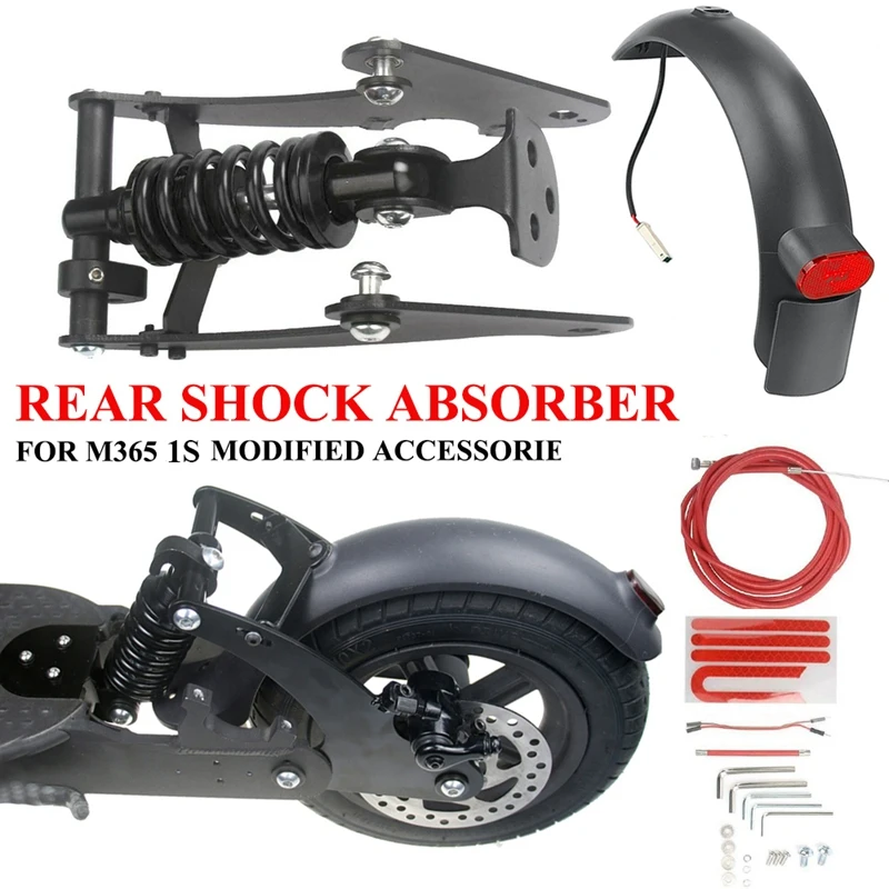 

For Xiaomi M365 1S Rear Shock Absorber Aluminum Rear Suspension Fork Kits Electric Scooter Modified Accessories