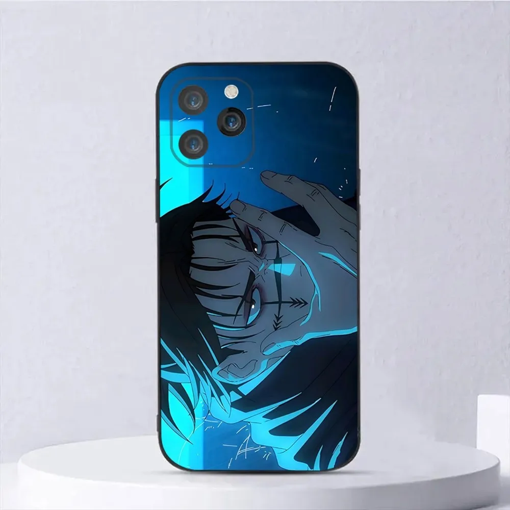 Capa de telefone anime choso para iphone 15,14,13,12,11,plus,pro max,xs,x,xr,se,mini,8,7 capa preta de silicone macio