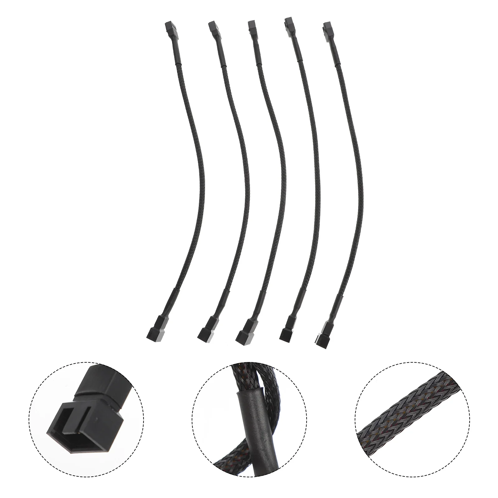 

Fan Extension Cable PVC Insulation PWM Power Supply Motherboard Cooling Flexible Design for PC Computer Fans Notebook