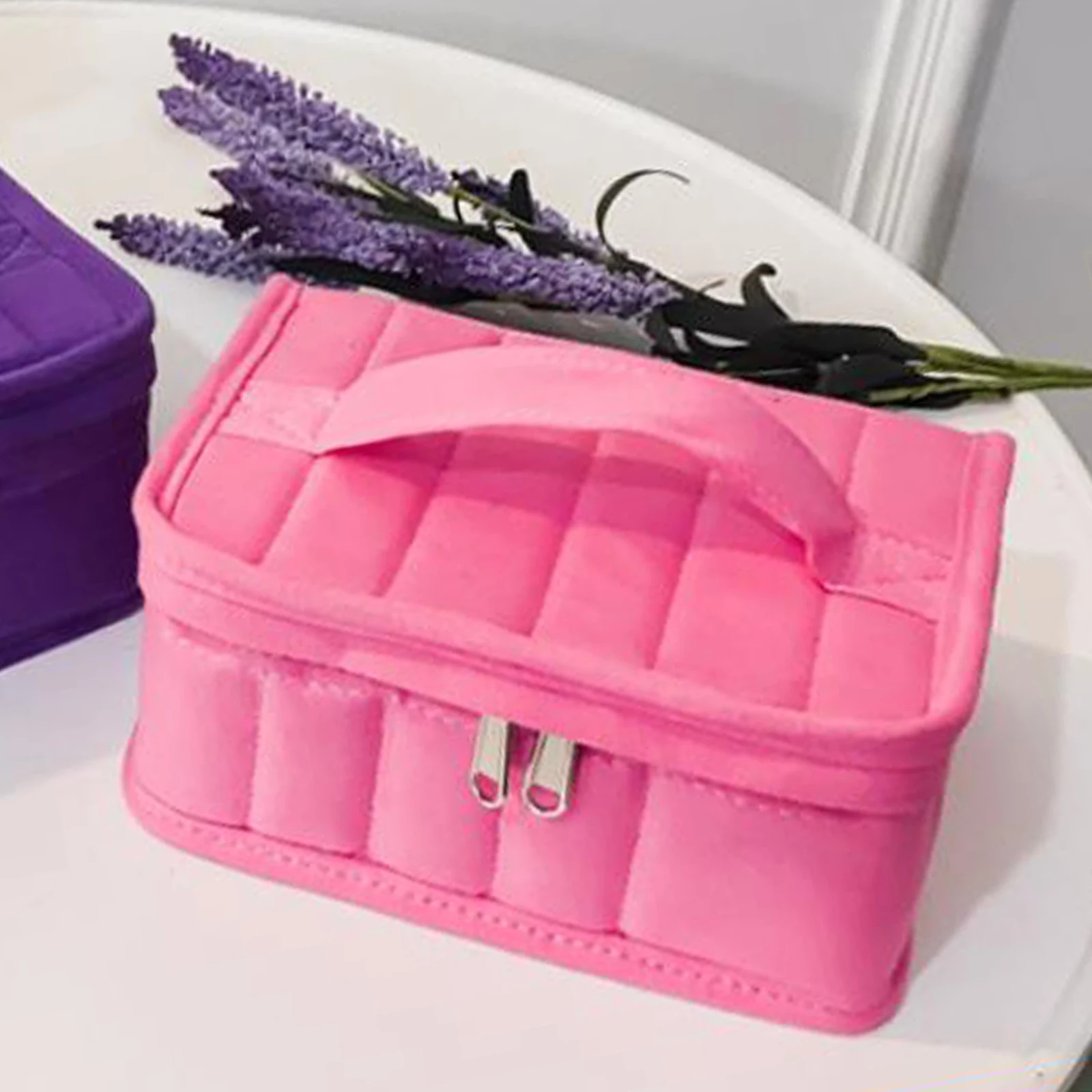 Essential Oil Storage Case Box Nail Polish Waterproof with Handle Large Capacity